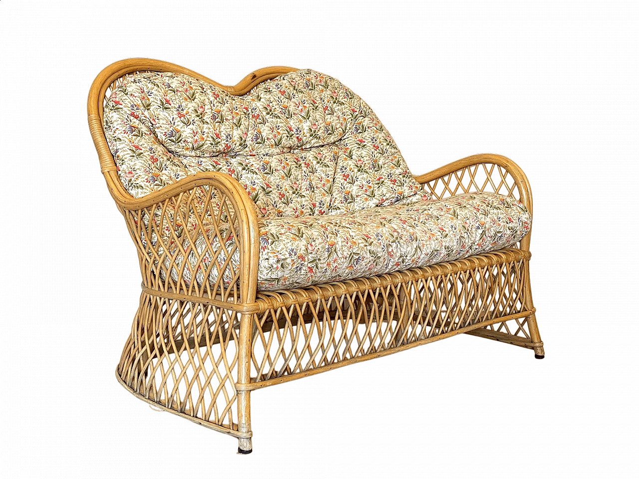 Wicker and bamboo sofa by Gervasoni, 1980s 15