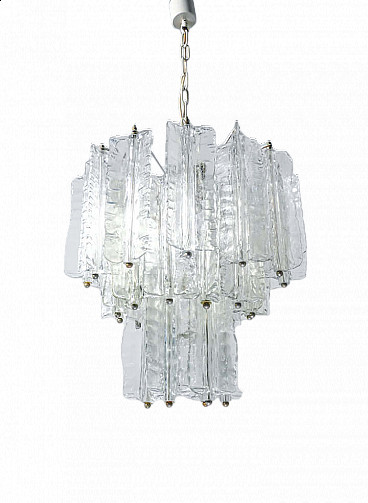 Murano blown glass chandelier by Toni Zuccheri for Venini, 1960s