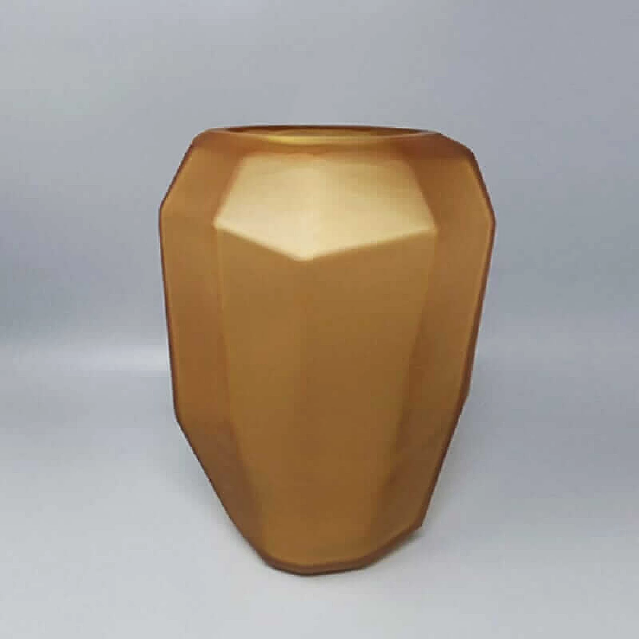 Vaso poliedrico in vetro di Murano di Dogi, anni '70 1
