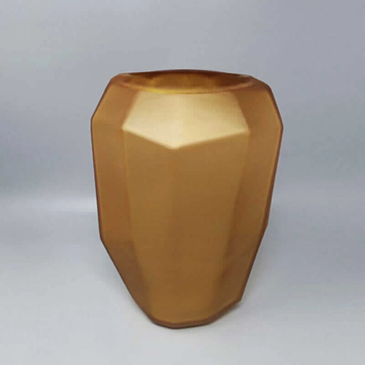 Vaso poliedrico in vetro di Murano di Dogi, anni '70 2