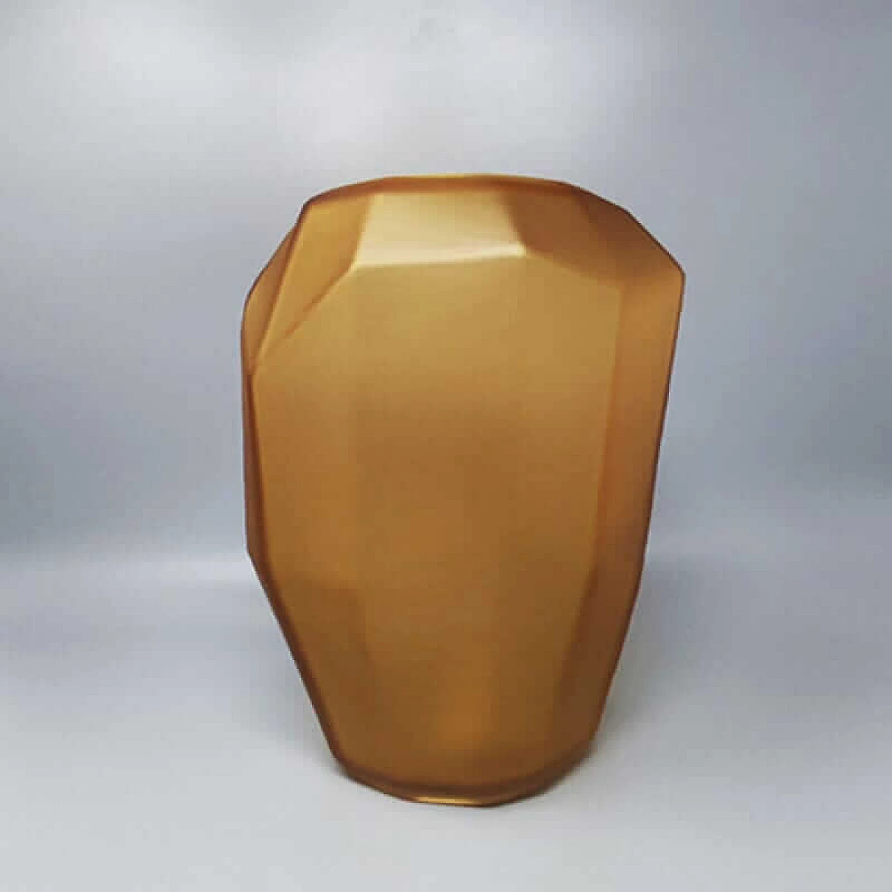 Vaso poliedrico in vetro di Murano di Dogi, anni '70 3