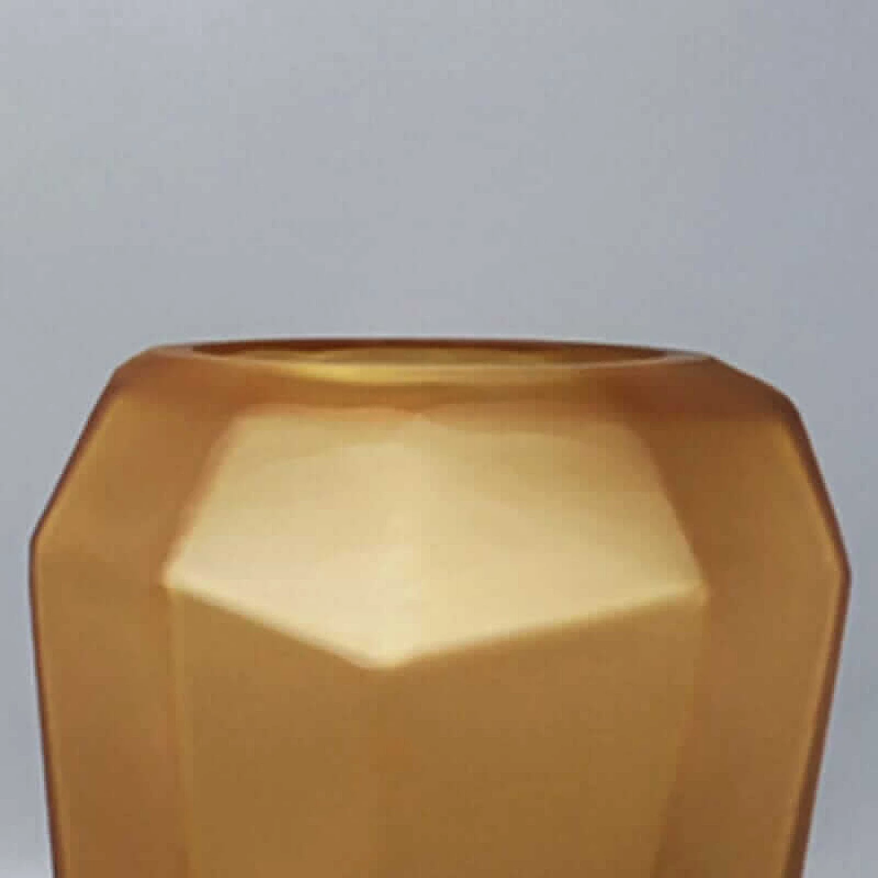 Vaso poliedrico in vetro di Murano di Dogi, anni '70 4