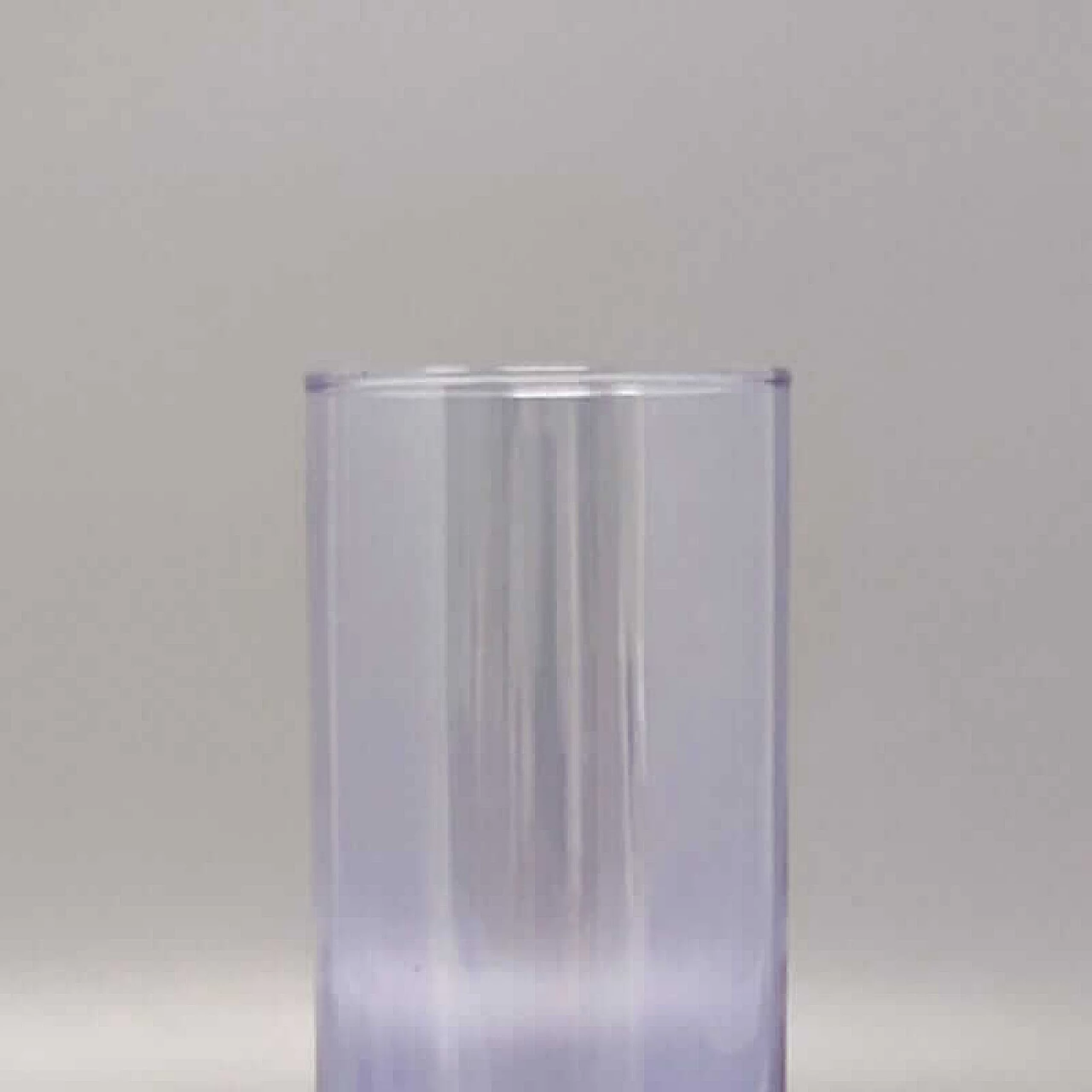 4 Bicchieri e secchiello per ghiaccio in cristallo viola di Ivat, anni '70 8