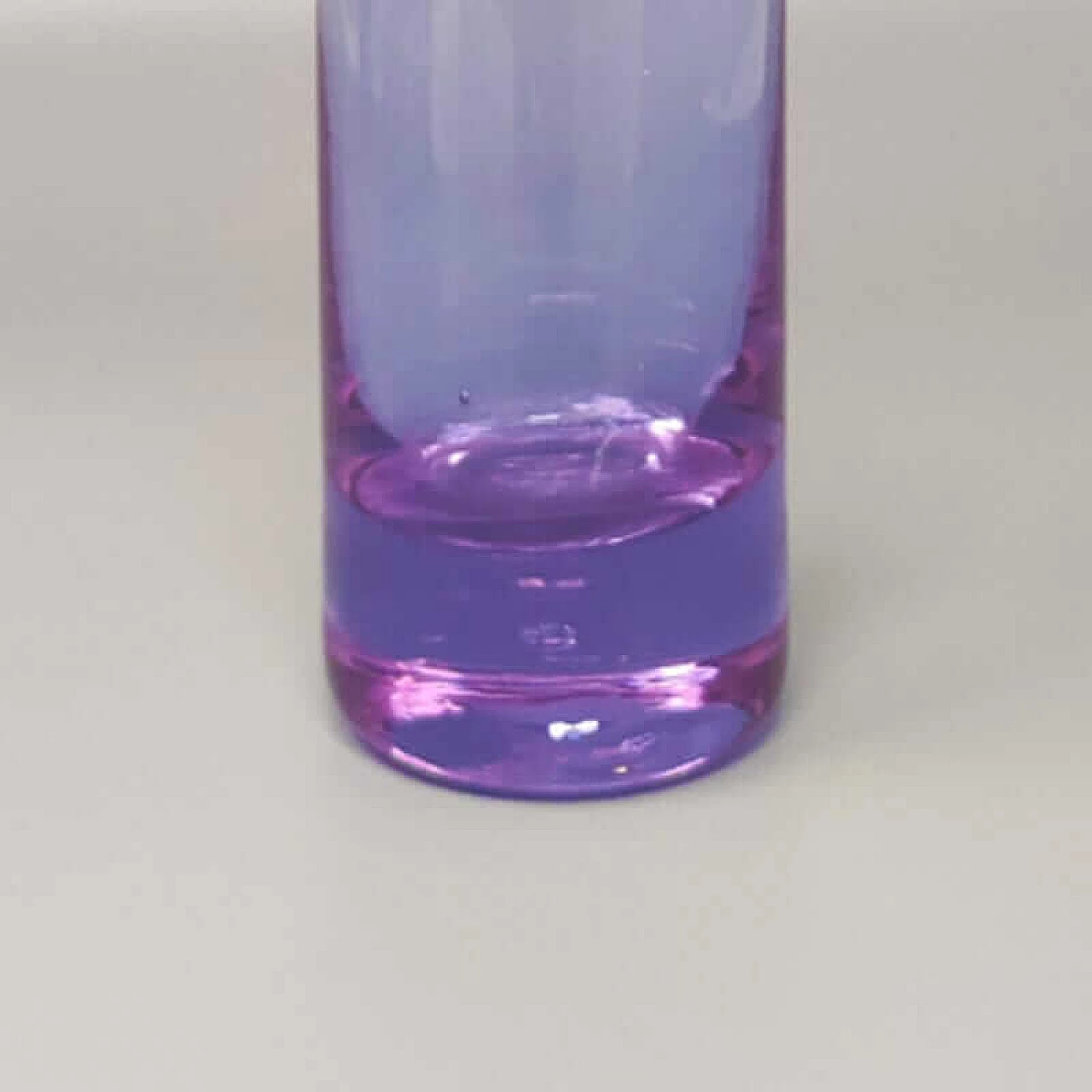 4 Bicchieri e secchiello per ghiaccio in cristallo viola di Ivat, anni '70 9