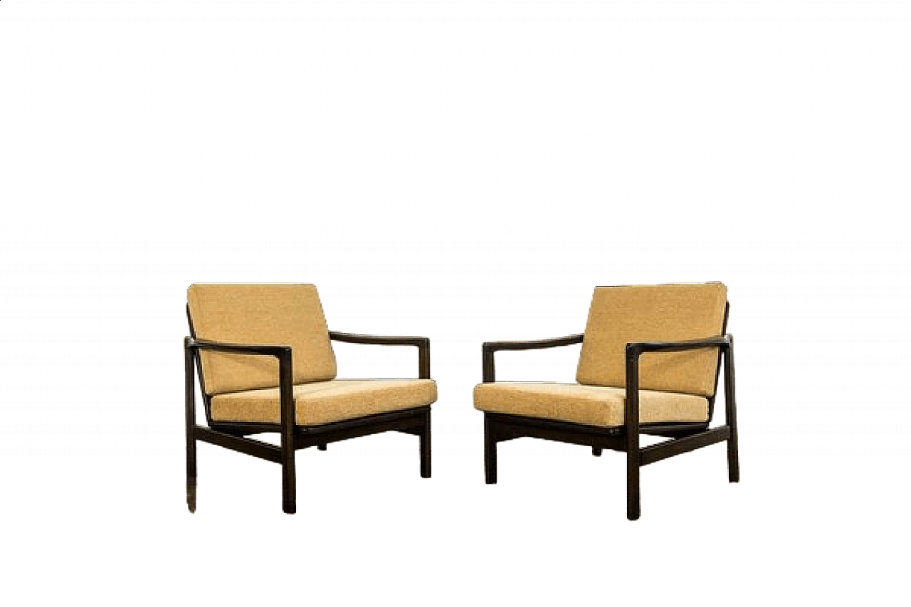 Pair of B-7522 armchairs by Zenon Bączyk for Swarzędzkie Fabryki Mebli, 1960s 15