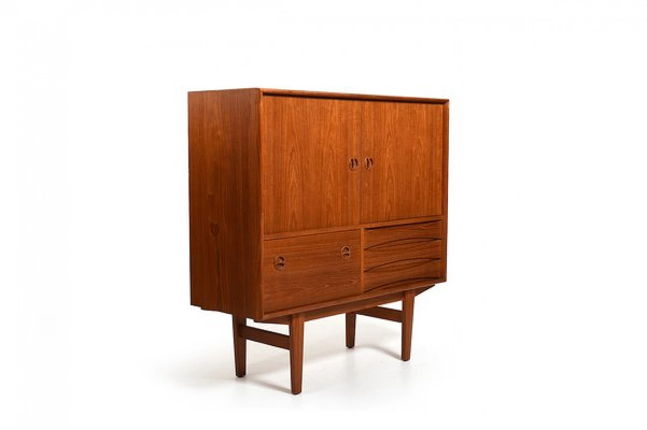 Credenza in teak attribuita a Niels Clausen per N. C. Møbler, anni '60 2