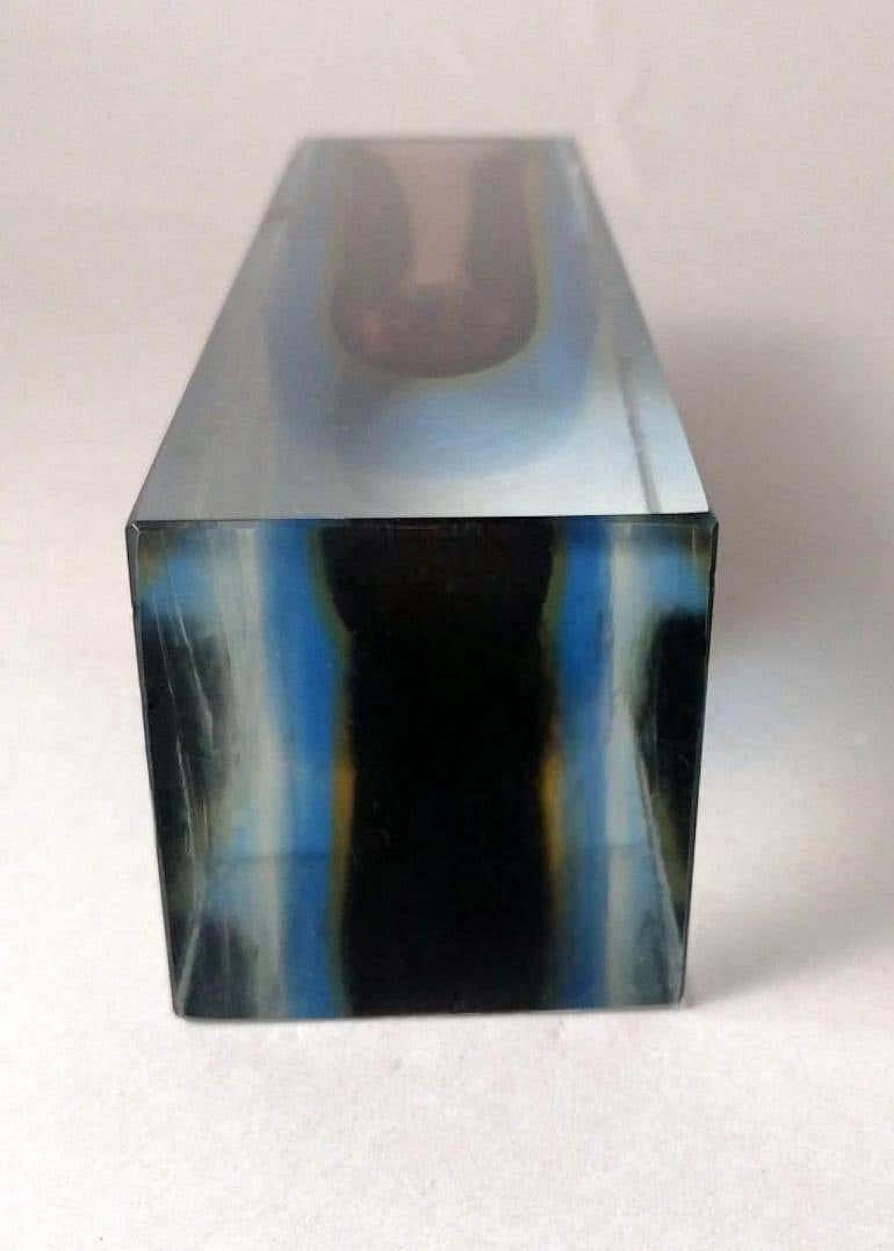 Pair of coloured submerged Murano glass vases, 1960s 8