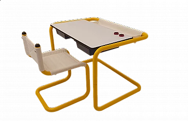 Twenty Tube desk and chair by Marc Berthier for Roche and Bobois, 1970s