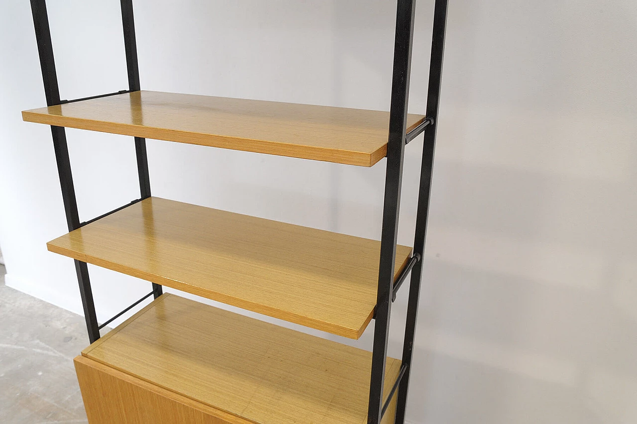 Libreria cecoslovacca in legno, compensato e ferro, anni '80 6