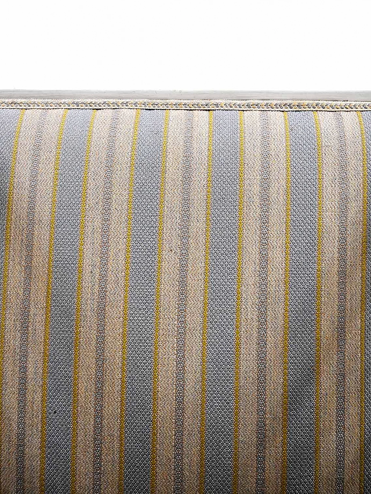 Coppia di poltrone svedesi in legno bianco e tessuto a righe, anni '70 9