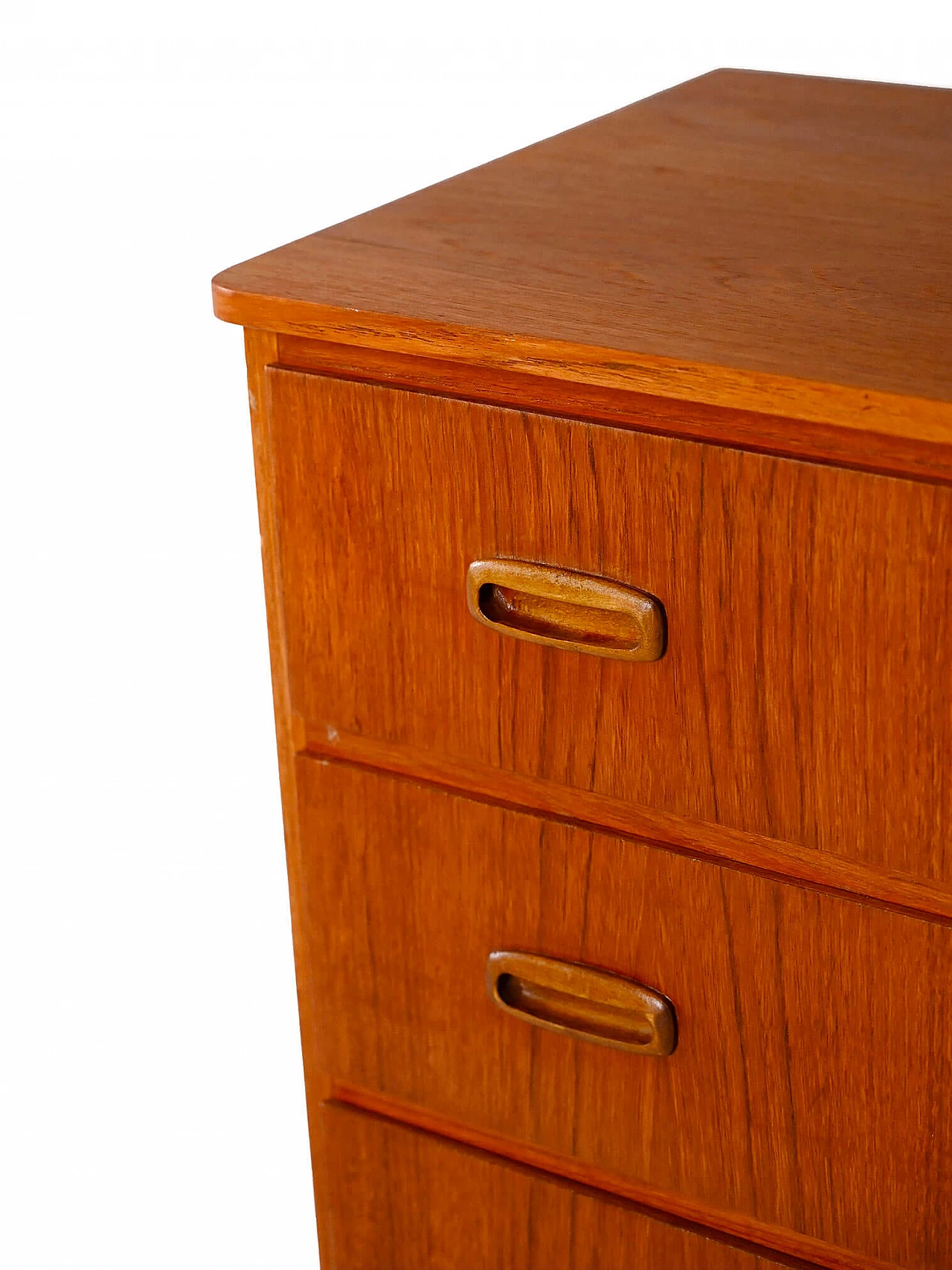Scandinavian teak chest of drawers with three drawers, 1960s 5