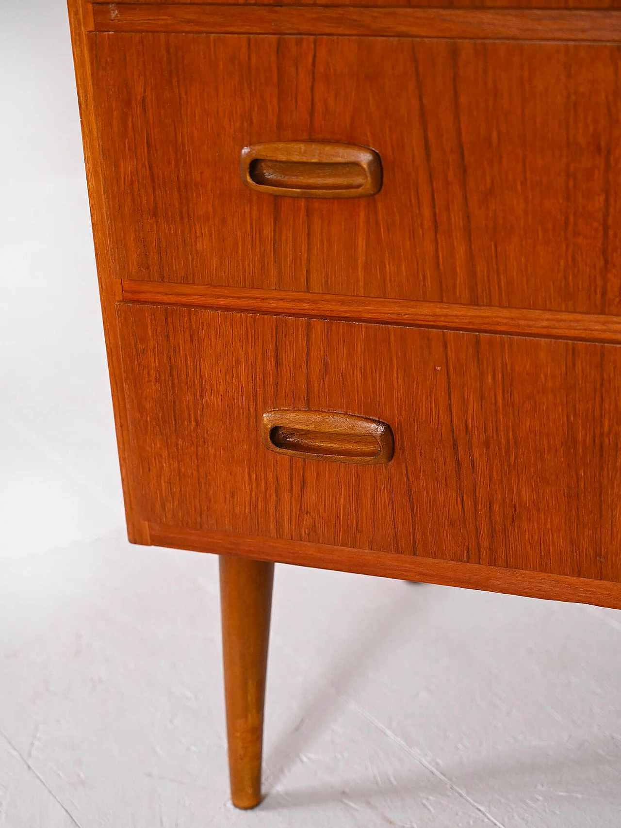 Scandinavian teak chest of drawers with three drawers, 1960s 6