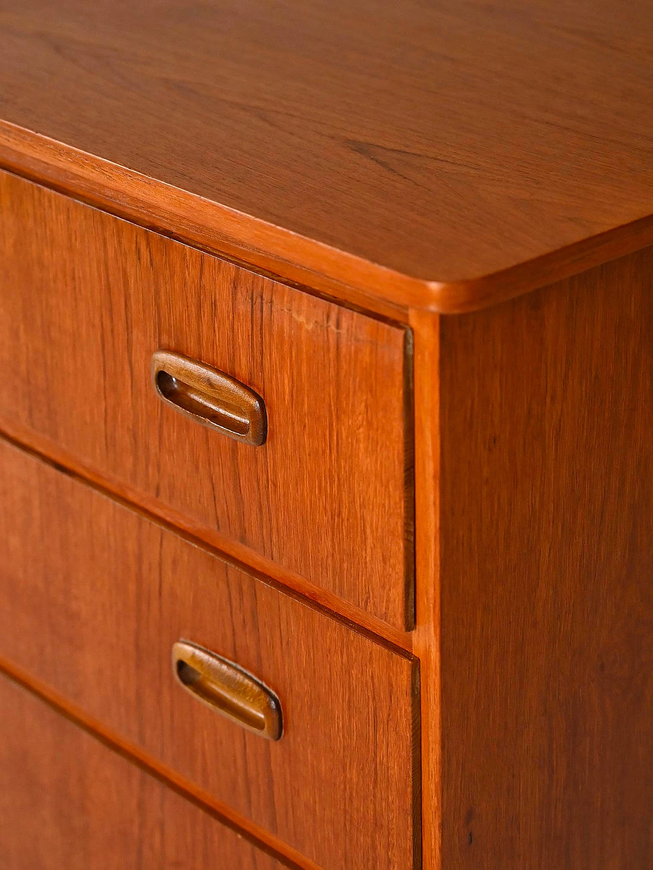 Scandinavian teak chest of drawers with three drawers, 1960s 9