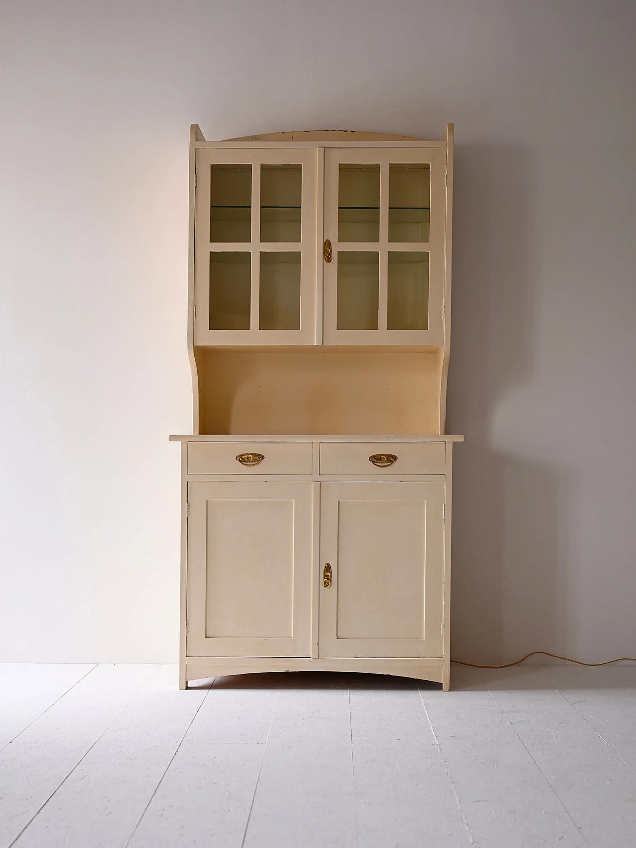 Scandinavian lacquered wooden sideboard with glass doors, 1960s 3
