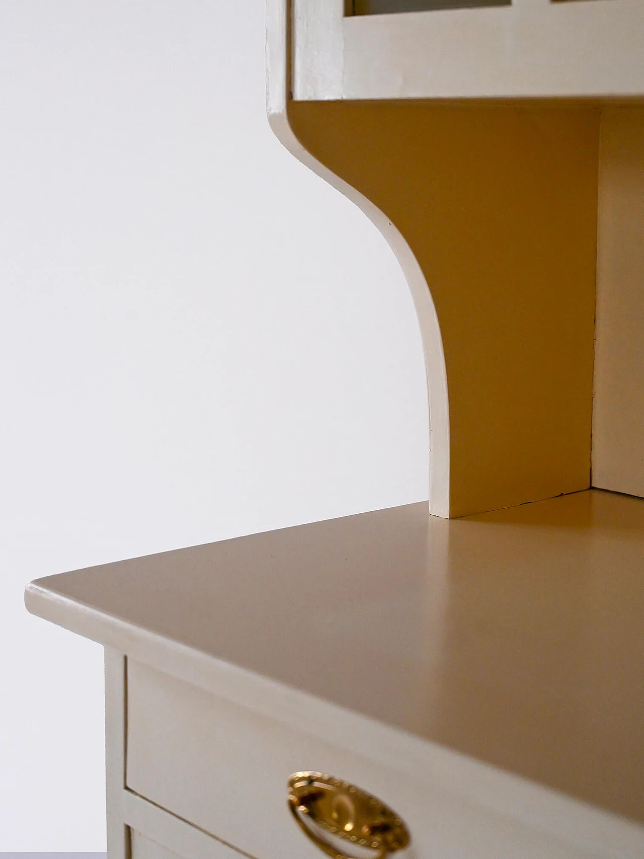 Scandinavian lacquered wooden sideboard with glass doors, 1960s 6