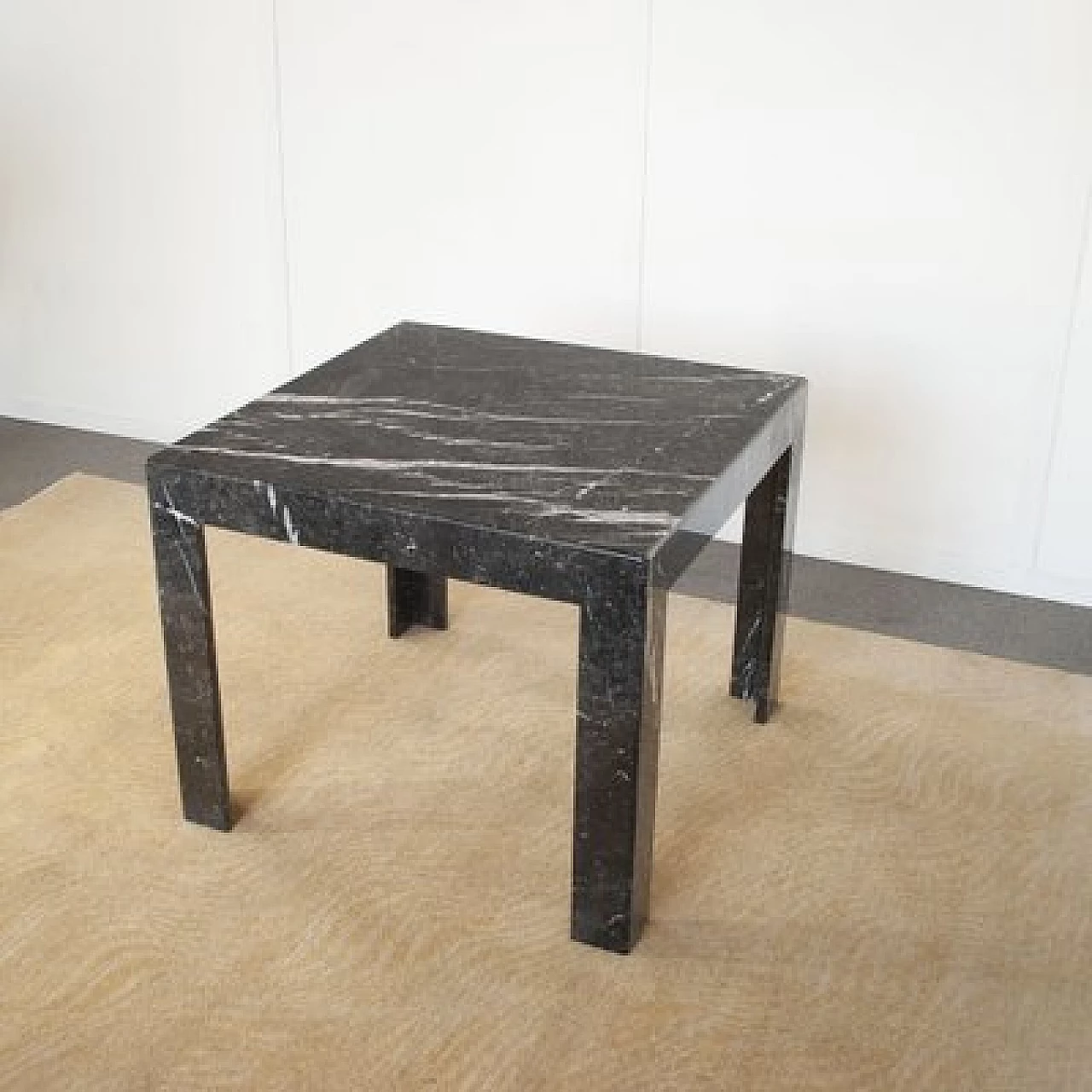 Black marble coffee table by Alessandro Giusti & Egidio Di Rosa for Ultima Edizione, 1980s 7