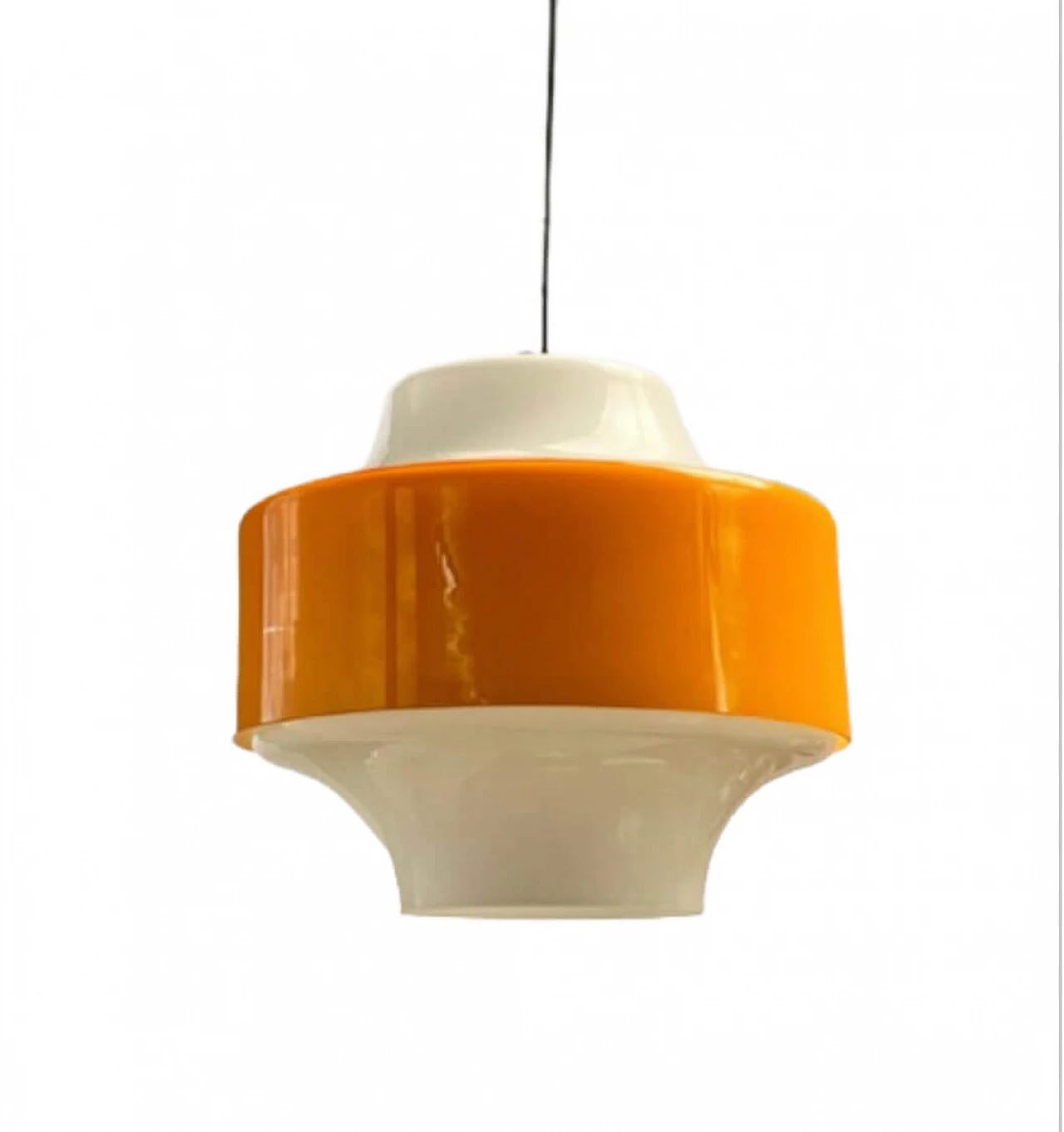Glass hanging lamp by Alessandro Pianon for Vistosi, 1970s 1