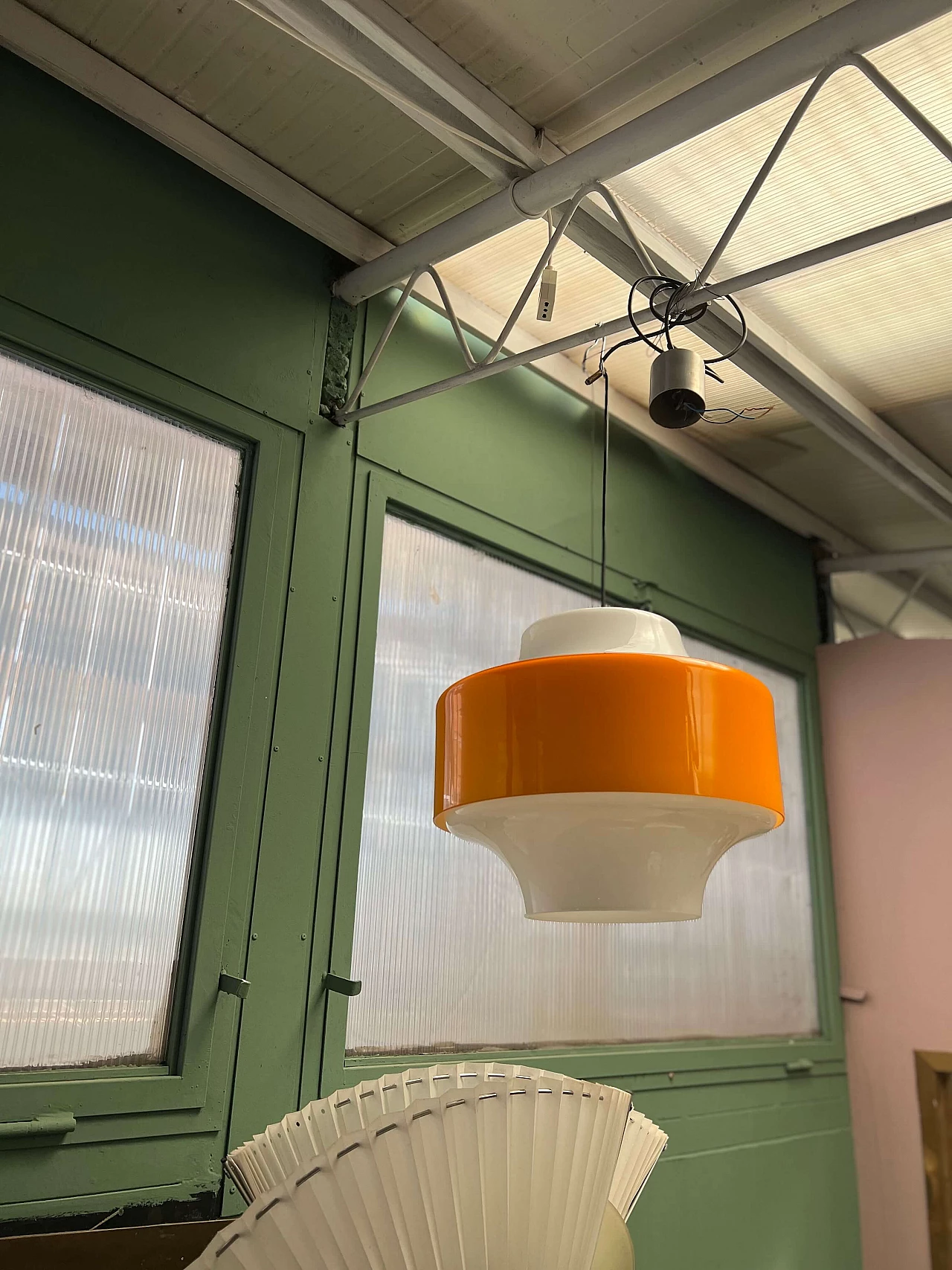 Lampada a sospensione in vetro di Alessandro Pianon per Vistosi, anni '70 5