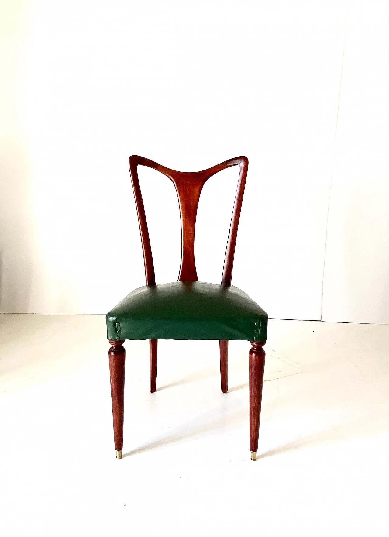 8 Bent walnut dining chairs by Gugliemo Ulrich, 1940s 7