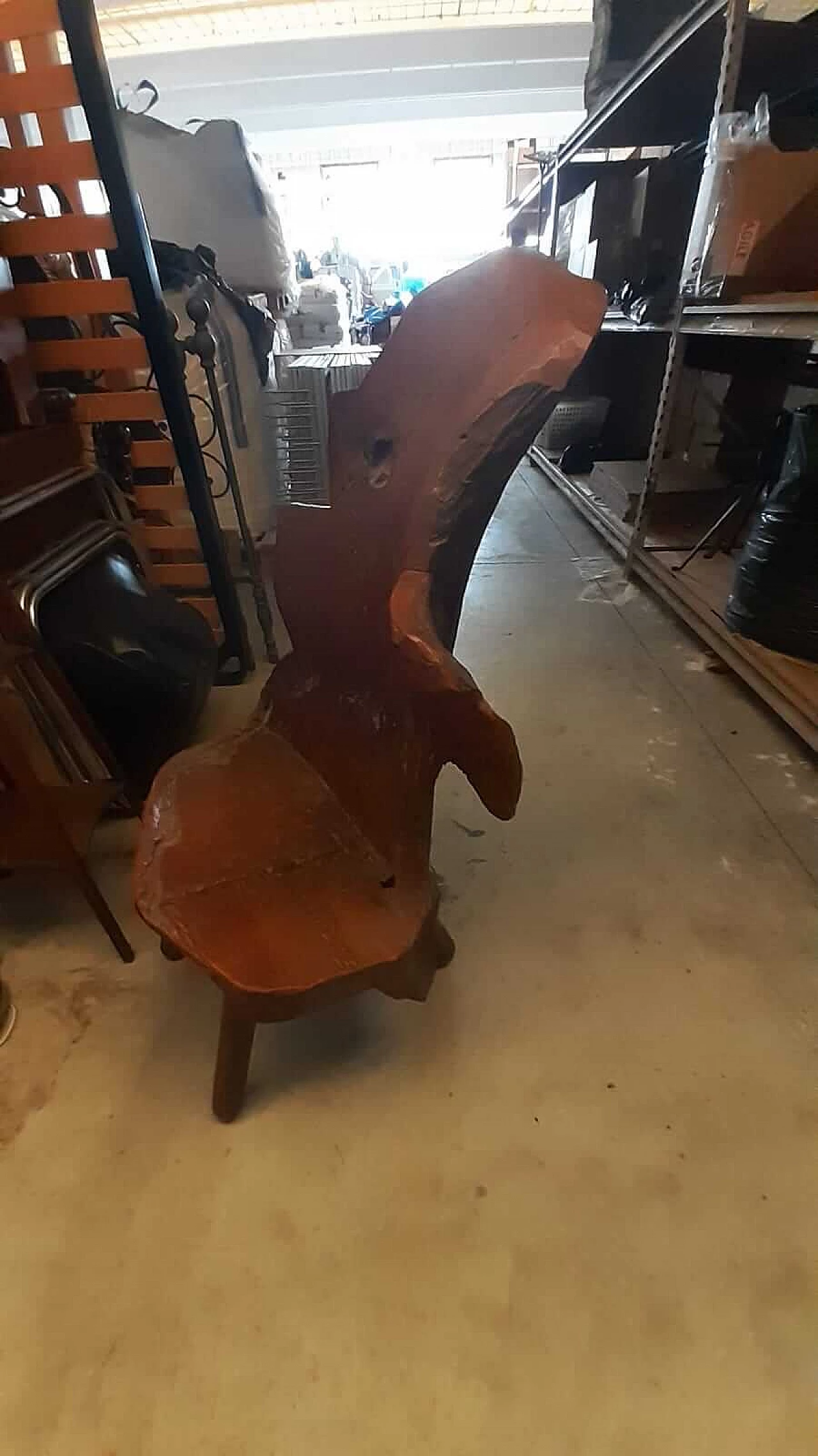 Indonesian teak throne, early 20th century 3