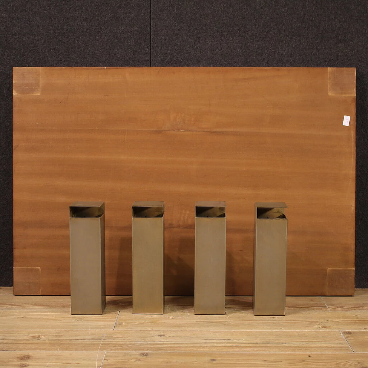 Coffee table with wooden top veneered in walnut with chromed metal legs, 1970s 12