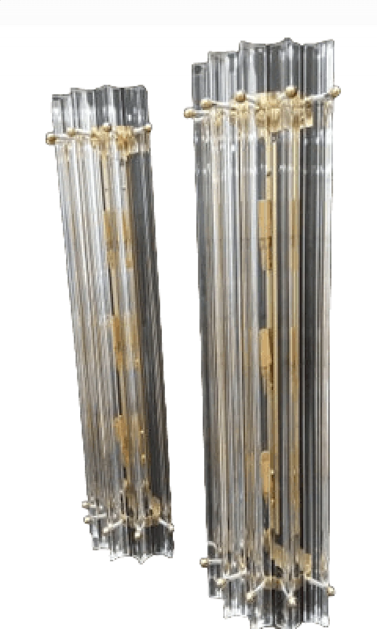Pair of Murano glass reed sconces, 1970s 10