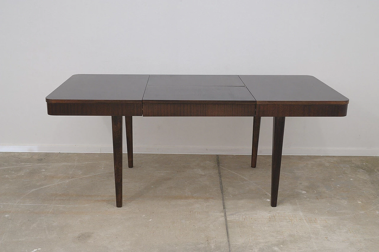 Walnut extendable table by Setona, 1950s 2