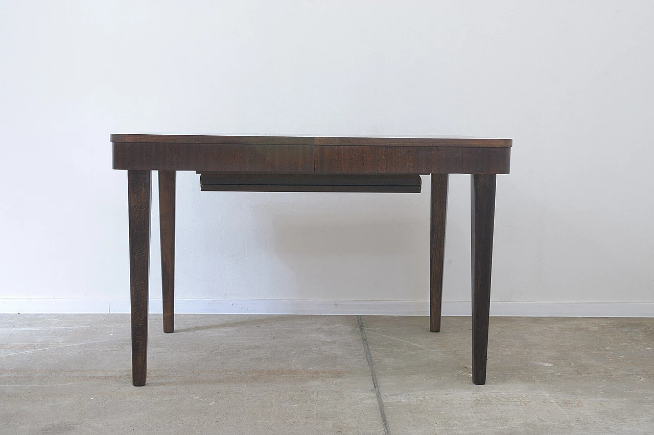 Walnut extendable table by Setona, 1950s 6