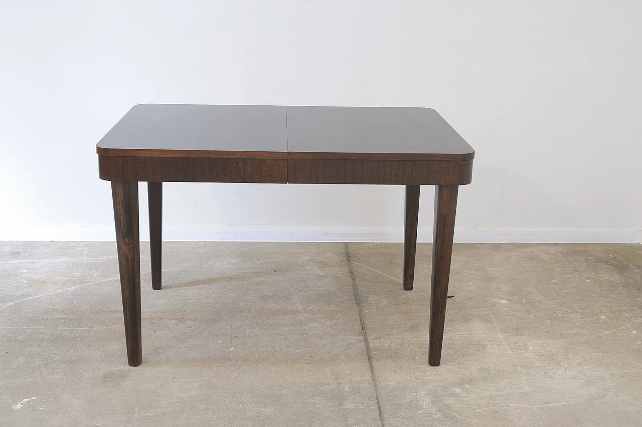 Walnut extendable table by Setona, 1950s 10