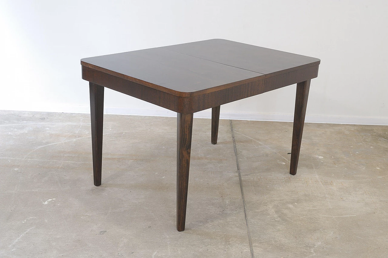 Walnut extendable table by Setona, 1950s 11
