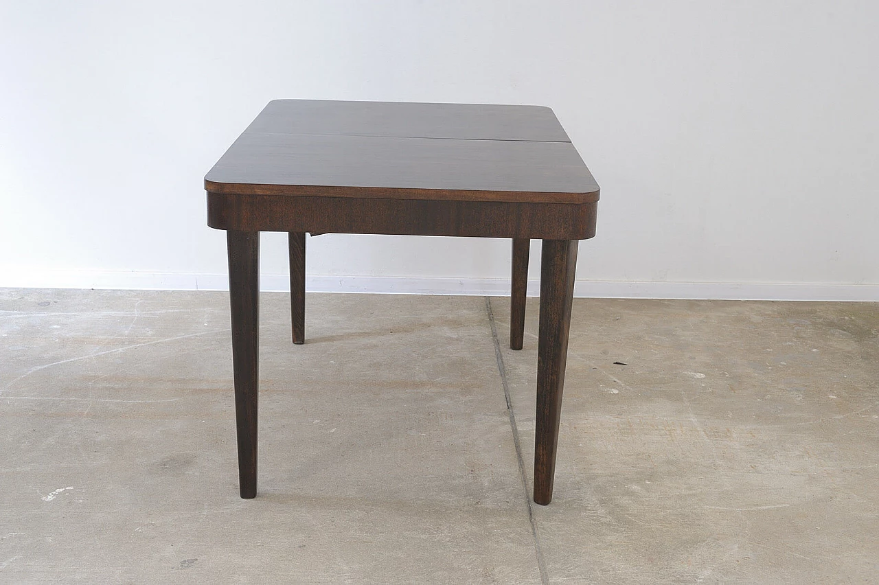 Walnut extendable table by Setona, 1950s 12
