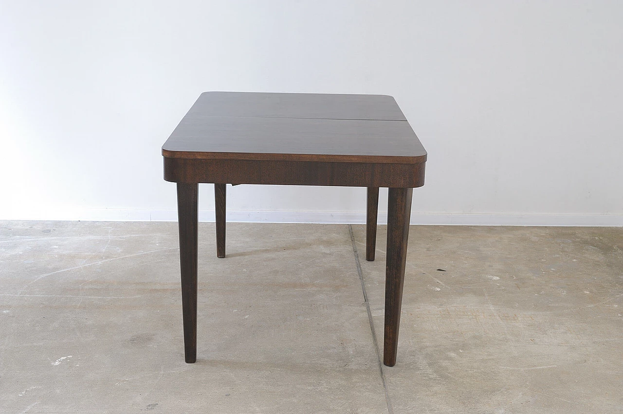 Walnut extendable table by Setona, 1950s 13