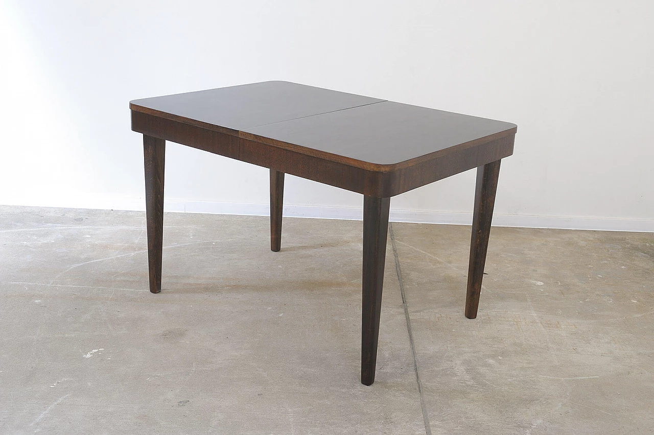 Walnut extendable table by Setona, 1950s 14