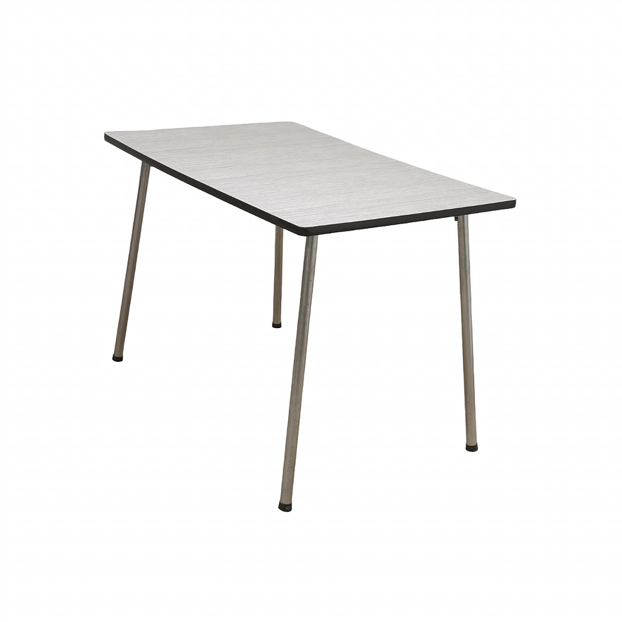 Scrivania in formica con gambe cromate, anni '60 1