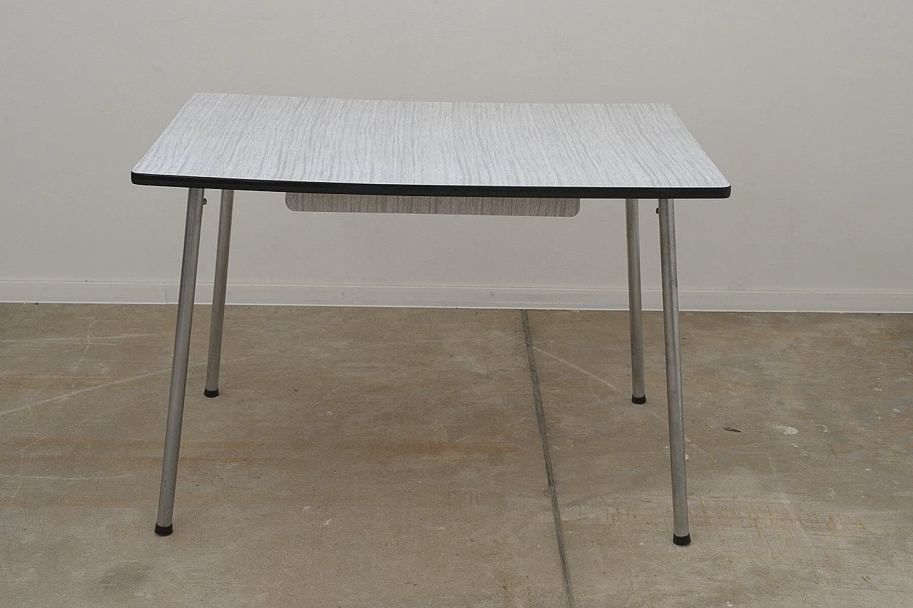 Formica desk with chrome-plated legs, 1960s 14