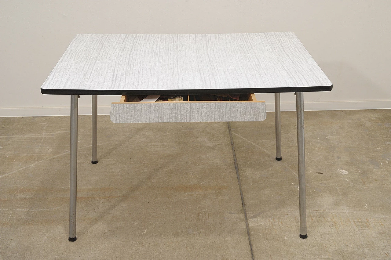 Formica desk with chrome-plated legs, 1960s 16