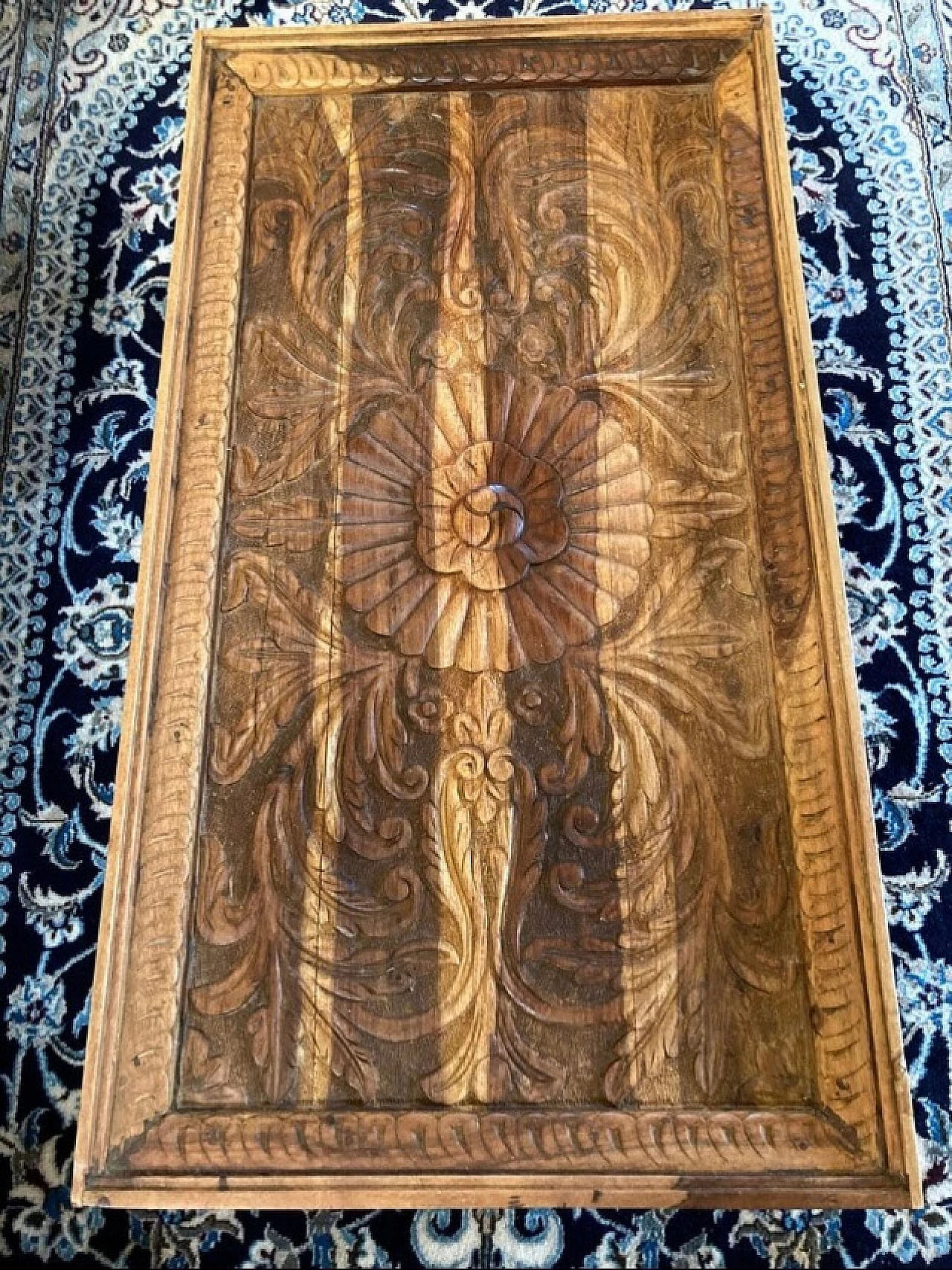 Inlaid wood coffee table 1