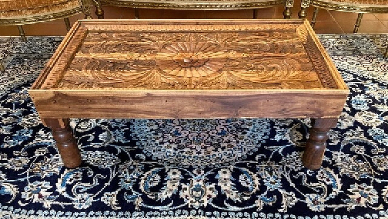 Inlaid wood coffee table 3