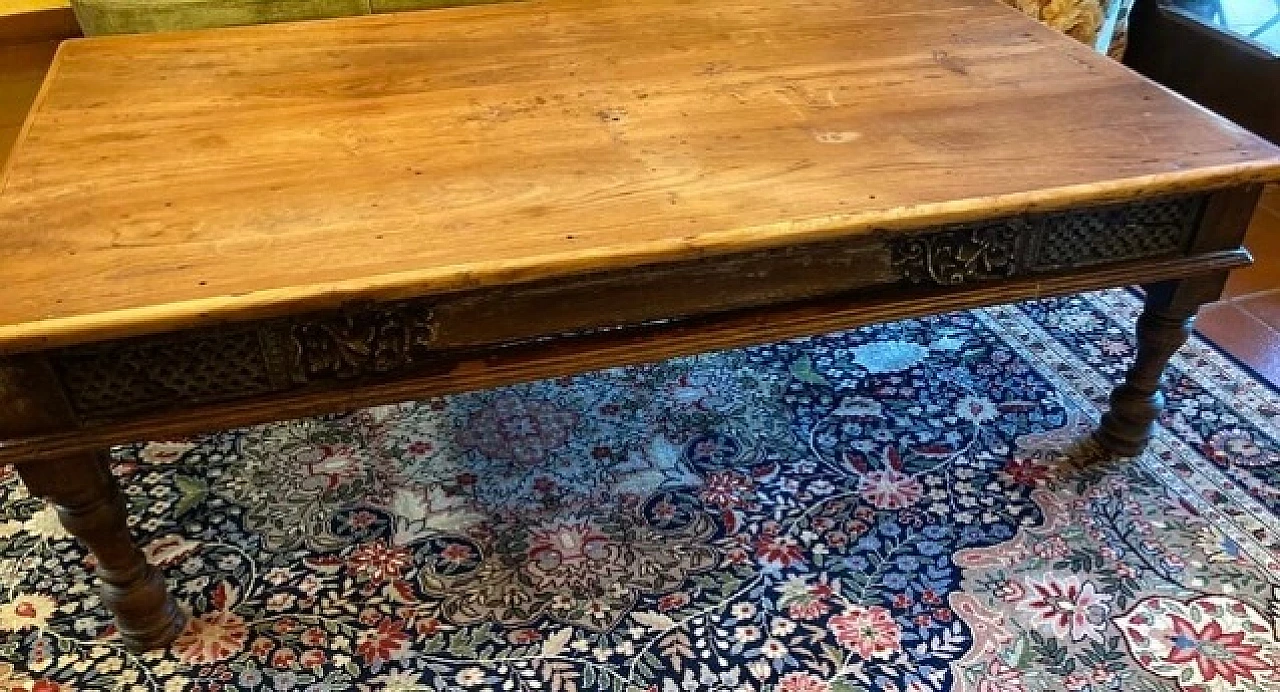 Wooden cofee table with inlays, 2000s 4