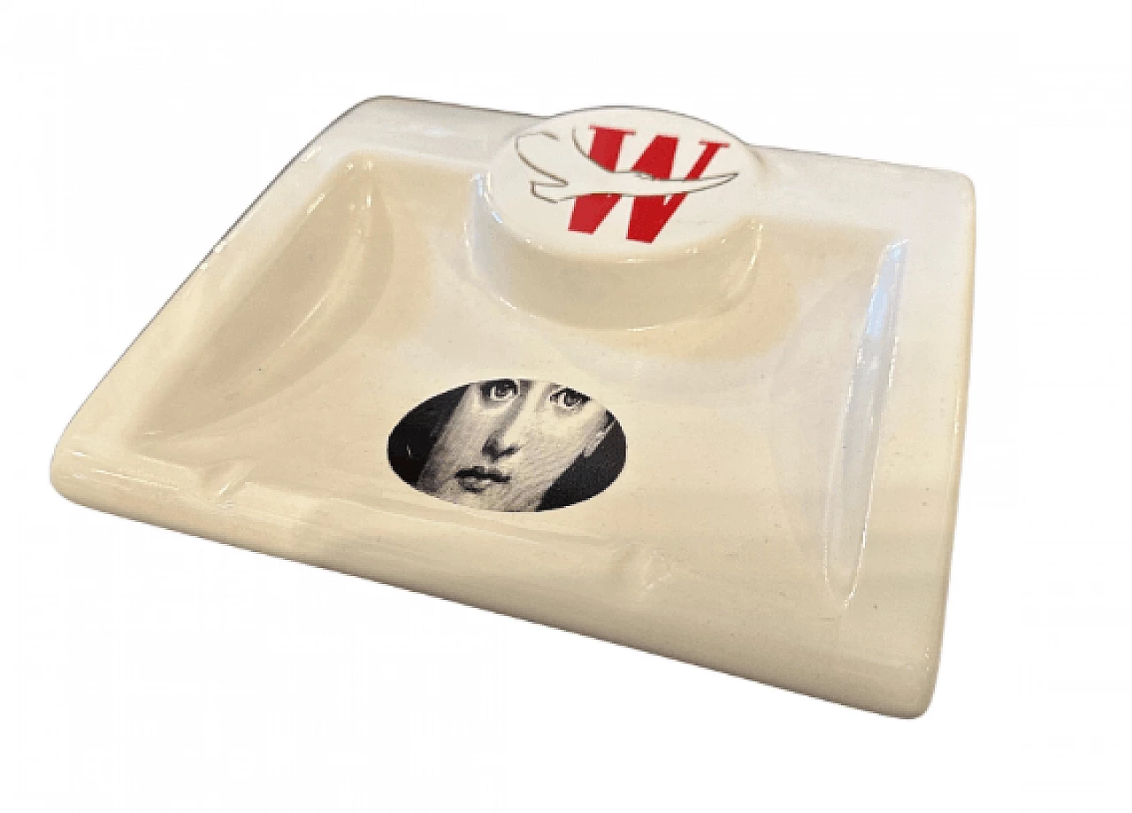 Ceramic ashtray by Piero Fornasetti for Winston, 1970s 1