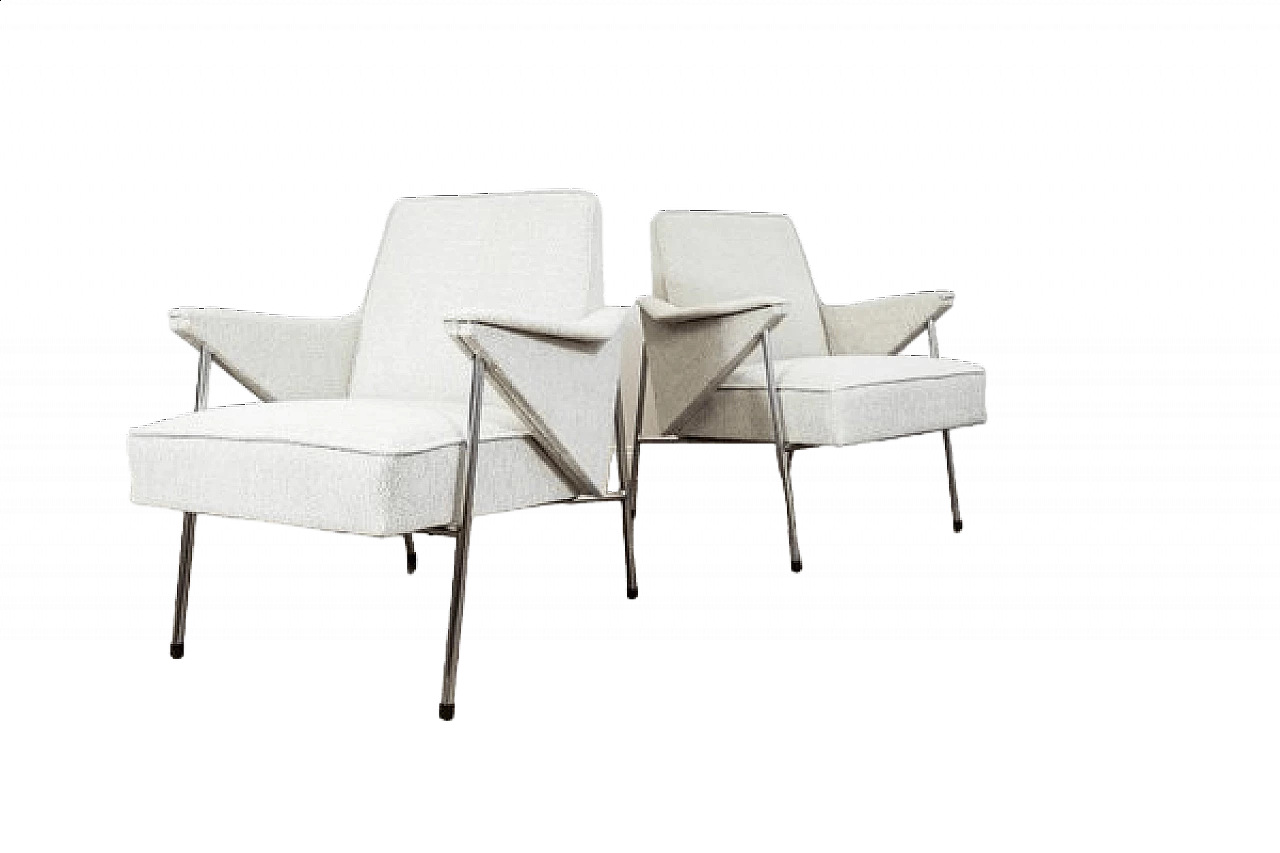 Coppia di poltrone Bat attribuite a Wchód Zadziele, anni '60 23