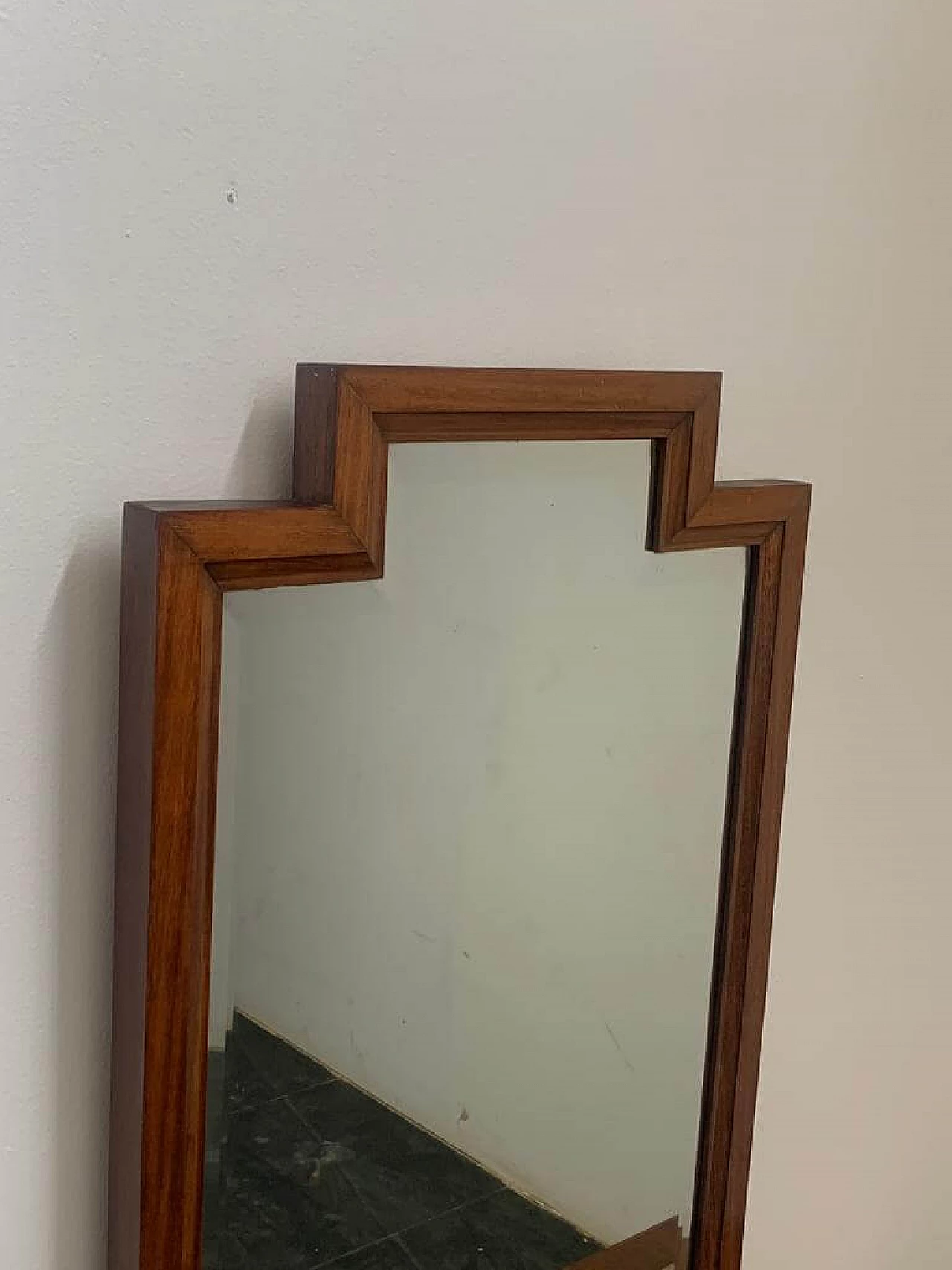 Walnut, walnut-root and maple vanity mirror, 1930s 6