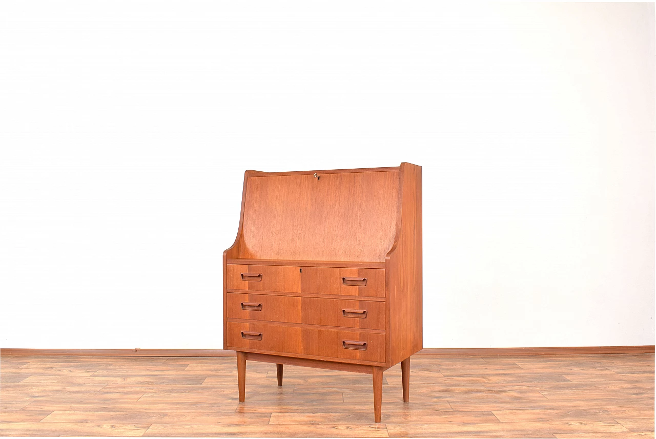 Secretaire danese in teak di Gunnar Nielsen per Tibergaard, anni '60 5