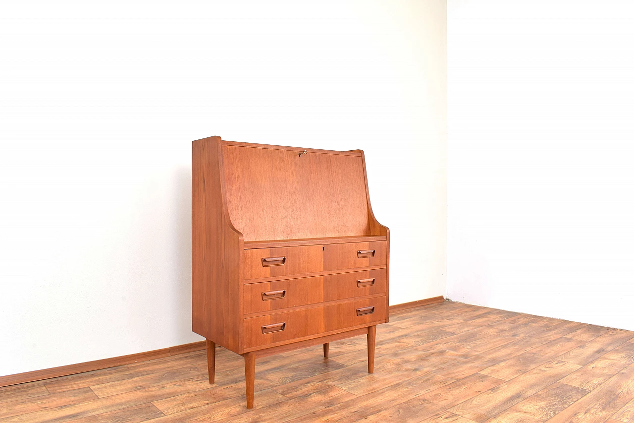 Secretaire danese in teak di Gunnar Nielsen per Tibergaard, anni '60 9