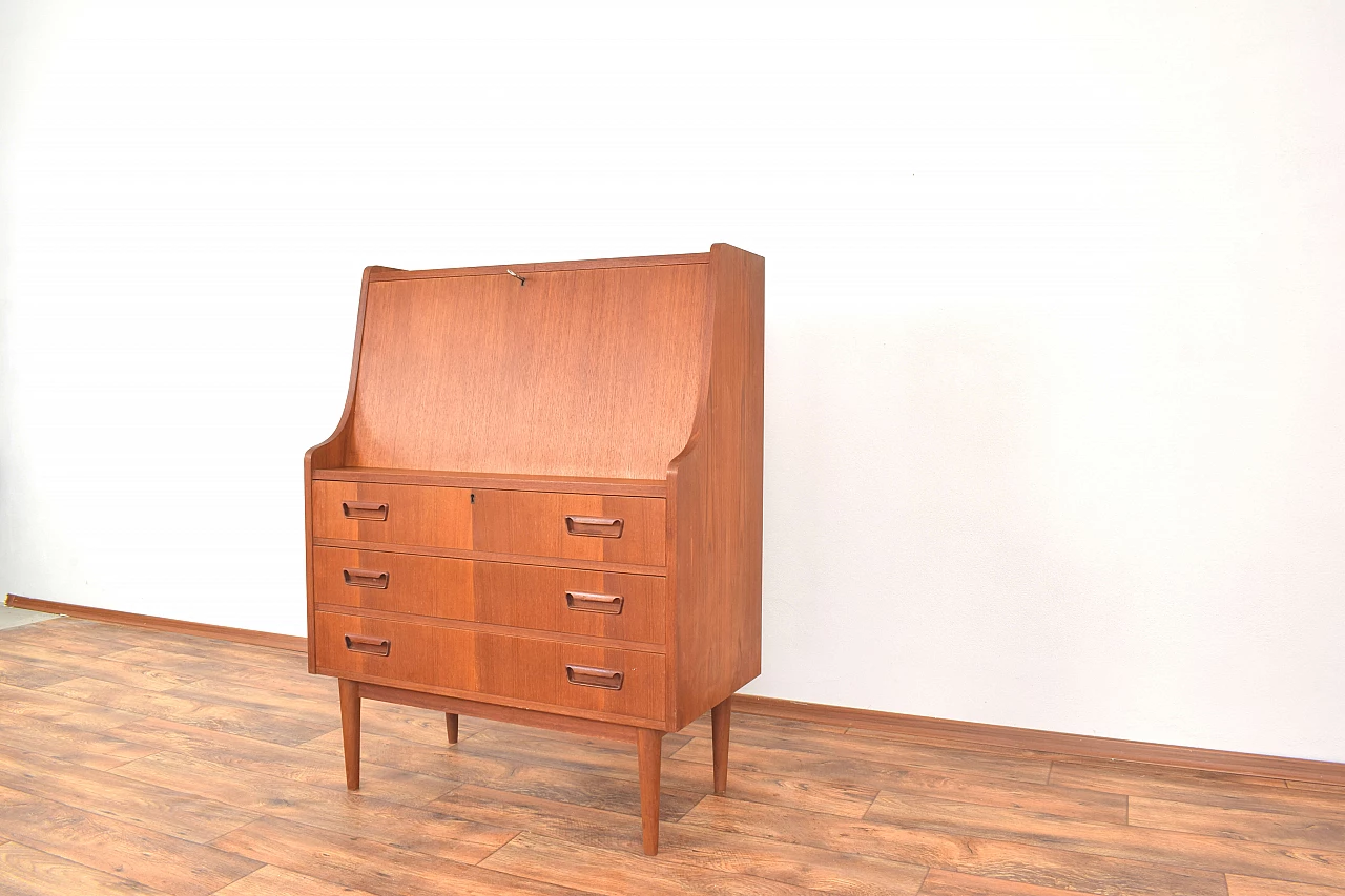 Secretaire danese in teak di Gunnar Nielsen per Tibergaard, anni '60 10