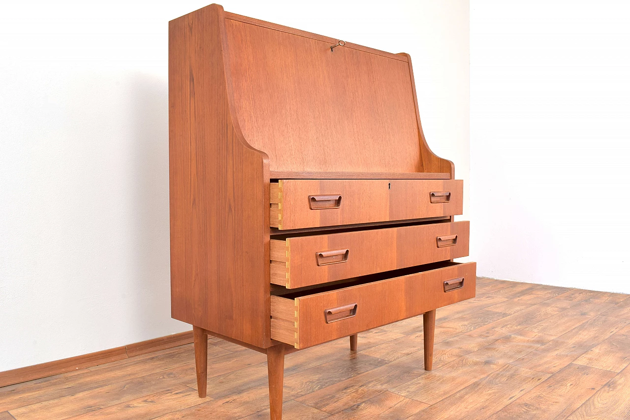 Secretaire danese in teak di Gunnar Nielsen per Tibergaard, anni '60 11