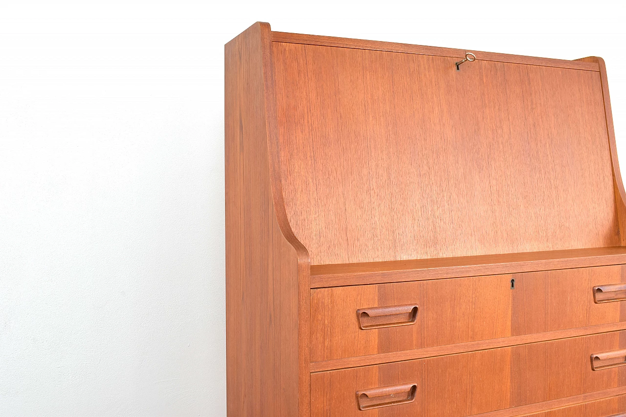 Secretaire danese in teak di Gunnar Nielsen per Tibergaard, anni '60 14