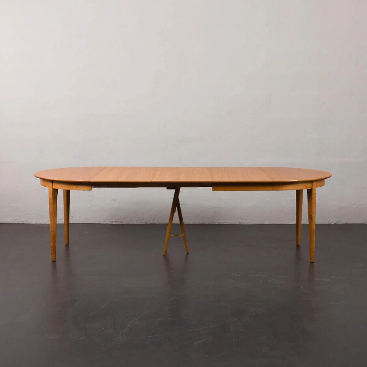 Extending oak table by Henning Kjærnulf for Soro Mobelfabrik, 1950s 3