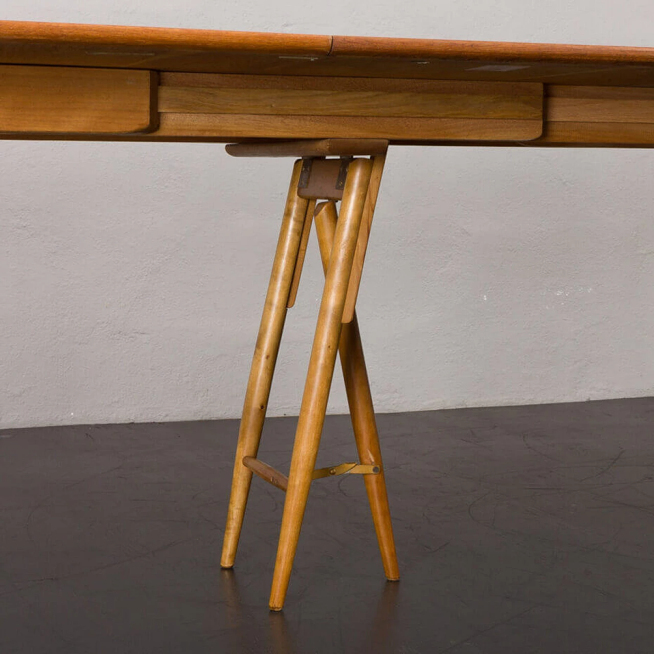 Extending oak table by Henning Kjærnulf for Soro Mobelfabrik, 1950s 7