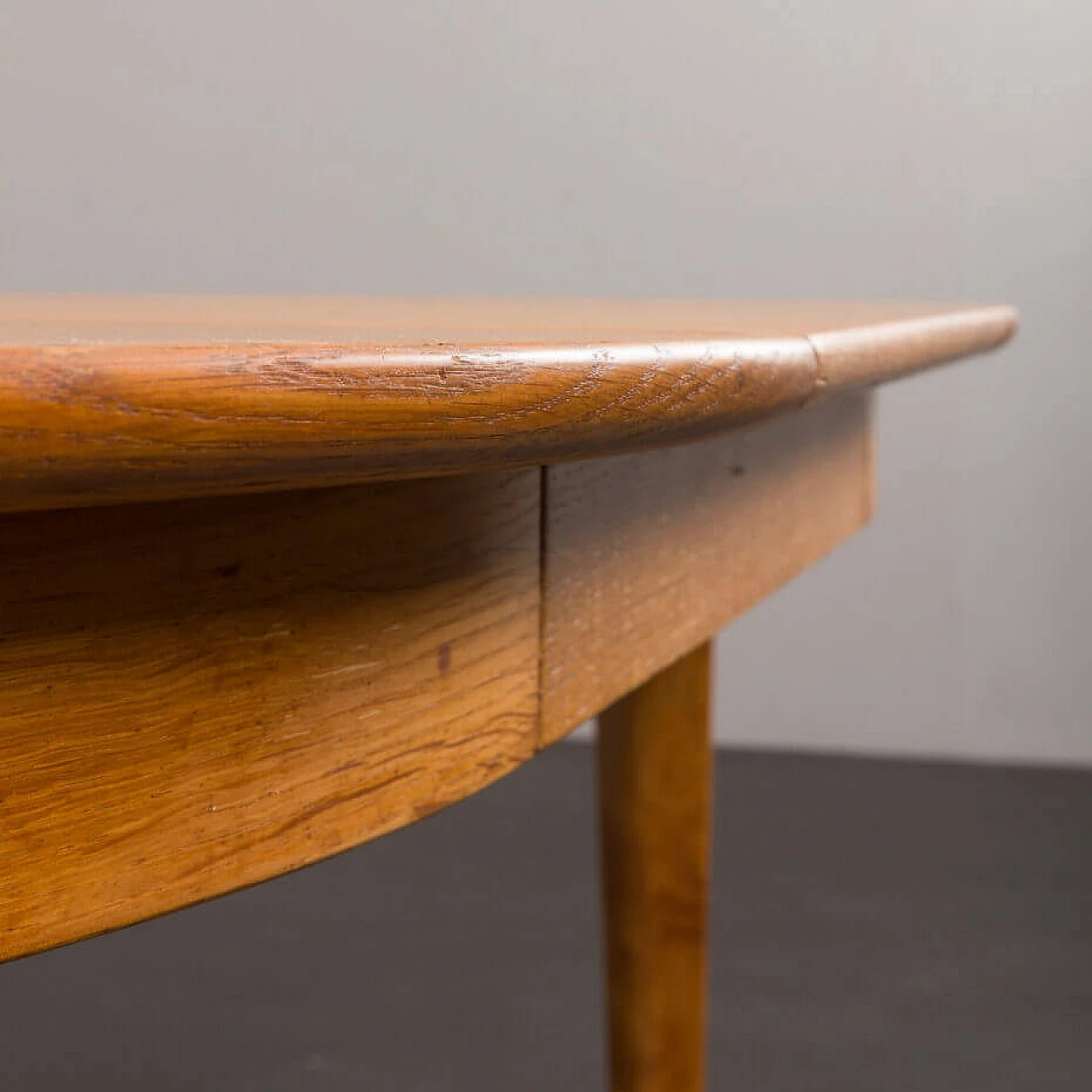 Extending oak table by Henning Kjærnulf for Soro Mobelfabrik, 1950s 9